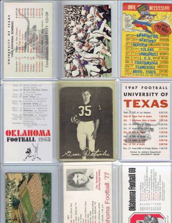 9  College Football Schedules 1960s