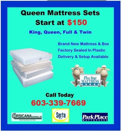 9608 MATTRESS AND BOXSPRING ALL ONE PRICE. 150 Q. SET