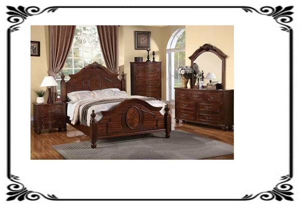 973297329732 NATURAL CHERRY WOOD FINISH QUEEN SIZE BED, 97329732 NIGHT