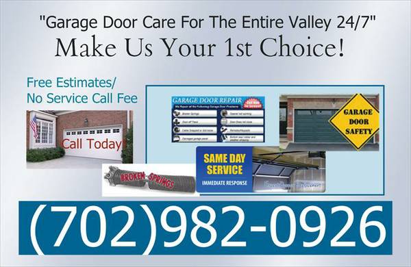 9734Garage Door 9734Service NeededLet Our Trained Techs Handle The Job (entire valley)