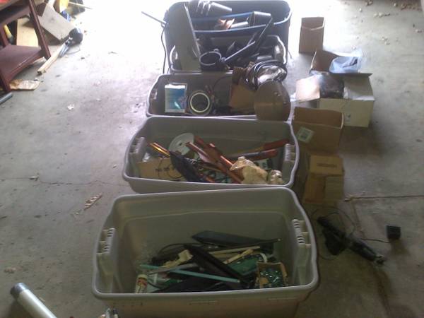 A BIG LOT OF OUTDOOR LIGHTING EQUIPMENT