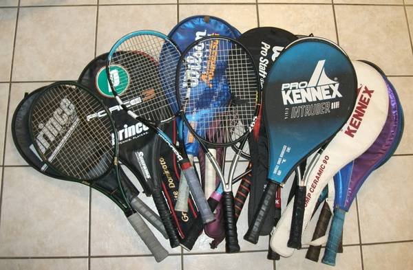 A Nice Assortment of Used Tennis Racquets