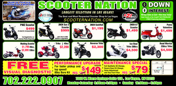 A2Z Motorsports  Scooter Nation  NO CREDIT NO PROBLEM IF YOU HAVE AN