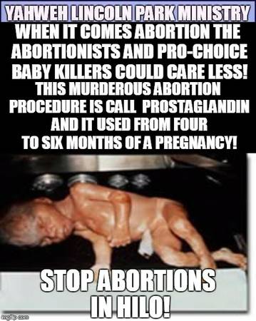 ABORTION MURDERING PROCEDURE PROSTAGLANDIN EXPLAINED (Hilo)