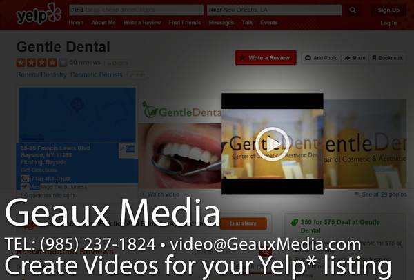 Add a Professional Video to your Yelp listing. (GPT BLX)