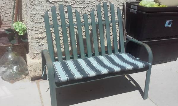 ADIRONDACK BENCH LOVESEAT WROUGHT IRON ONE OF A KIND