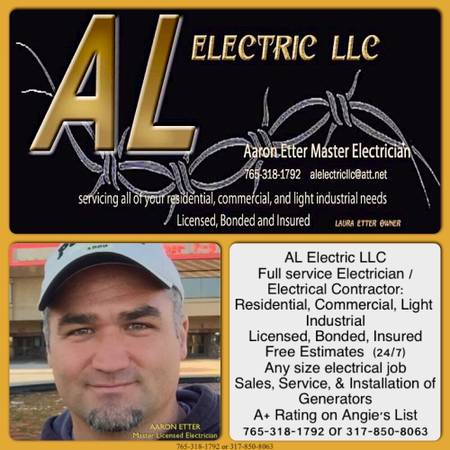 AL Electric LLC Licensed, Bonded, Insured (Free Estimates) (IN)