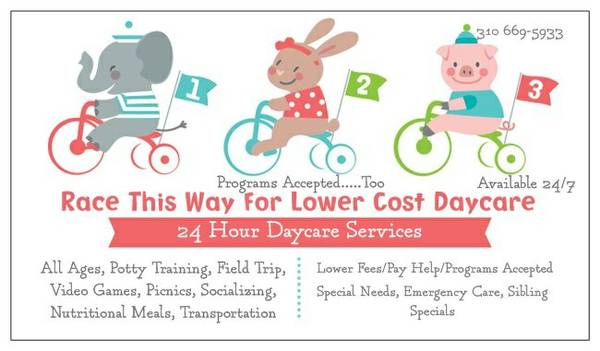 All Day All Night...24 Hour Daycare ...Fees Just Right (Immediate Enrollment