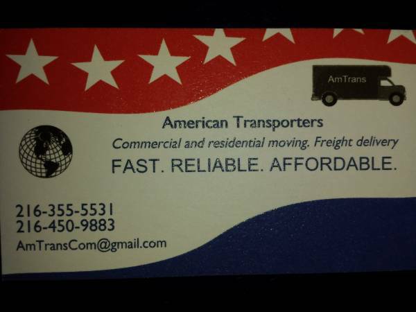 AmTrans Moving 967996329632963296799632 Safe. Fast. Not expens (Cleveland local)