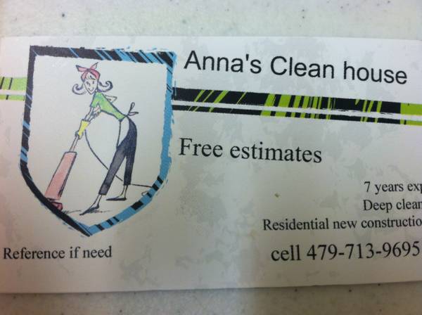 ANNAS CLEAN HOUSE SERVICE (ALL NWS ARKANSAS)
