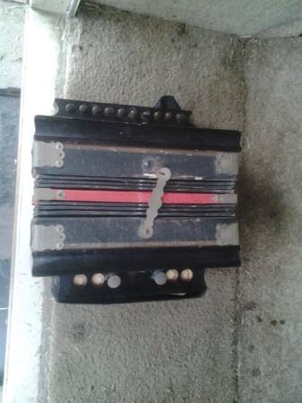 antique accordion, squeeze box