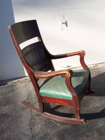 Antique B. L. Marble Rocking Chair