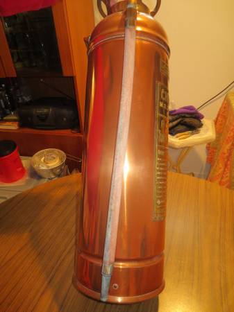 Antique Brass Fire Extinguisher