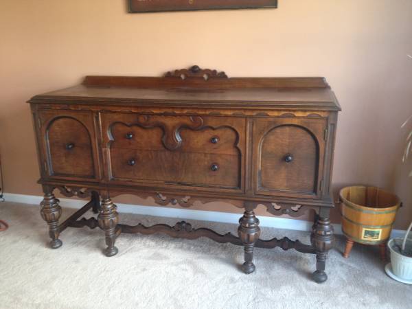 antique buffet side table