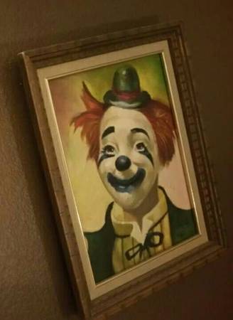 Antique Clown Painting