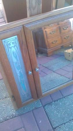 Antique Oak Bathroom MirrorExcellent condition