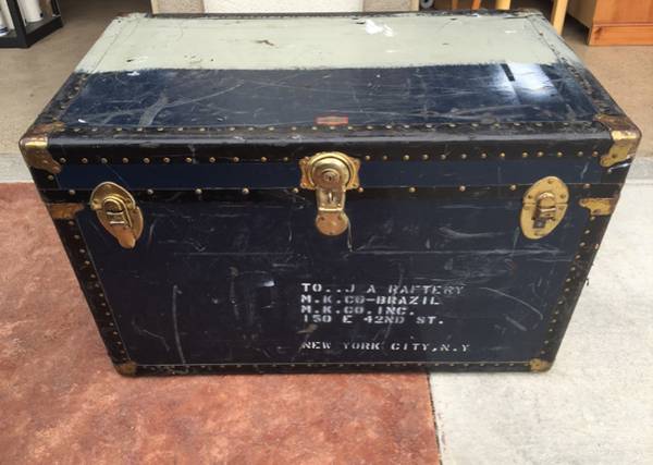 Antique Steamer Trunk by Butterfield Trunk Company