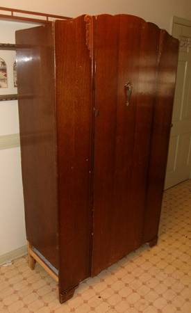 Antique Wardrobe tall and very pretty go see