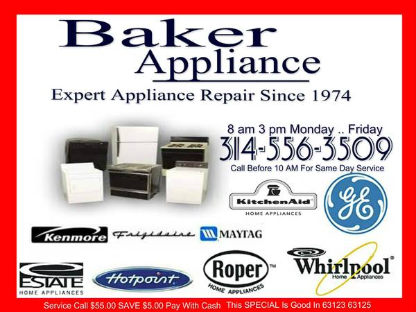 Appliance Repair Affton amp Lemay (Expert Appliance Repair Since 1974) (Appliance Repair Affton Lemay Area Only.)