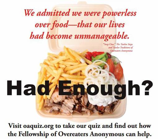Are You a Compulsive Eater  OA can help...