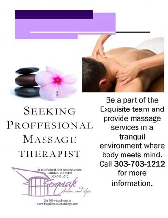 Are you a Massage Therapist looking for a new home (Littleton)