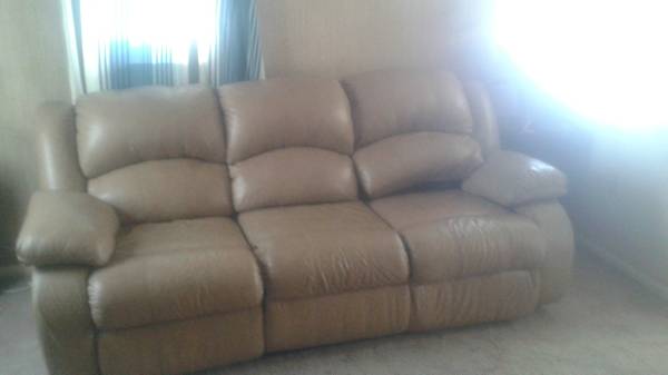 ashley lether dubble recliner