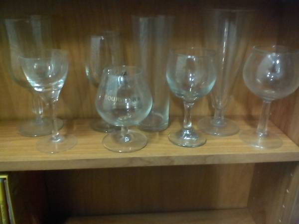 Assorted cocktail glasswear