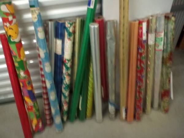 Assorted gift wrapping paper for general use and Christmas
