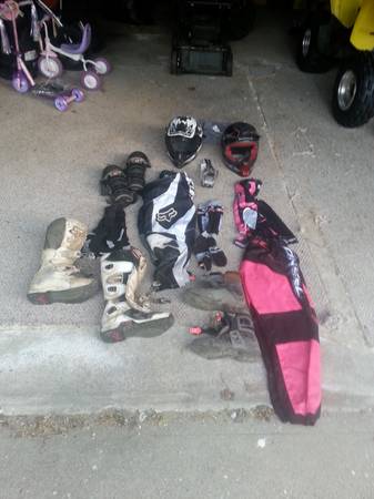 ATV MotoCross gear, helmets boots and pants