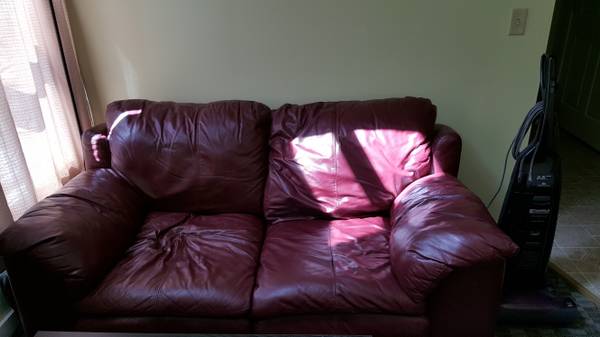 authentic leather love seat