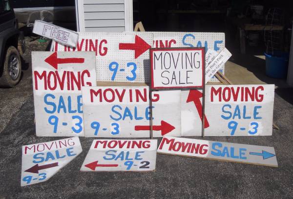 Awesome GarageMovingEstate Sale Signs