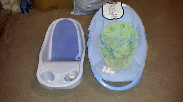 Baby bouncer and baby bath