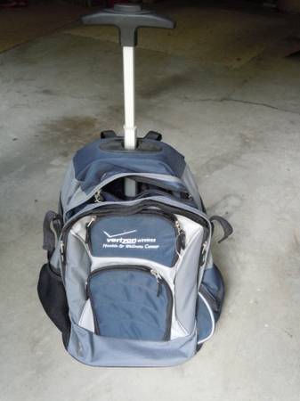 Back Pack with wheels and pulling handle