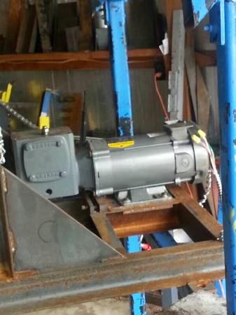 Baldor dc variable speed motor 34 hp. Boston 401 gearbox. Dart controls DC dri