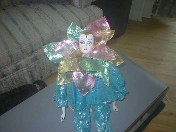 Beautiful  Porcelon Clown Doll