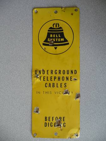 BELL SYSTEM METAL SIGN