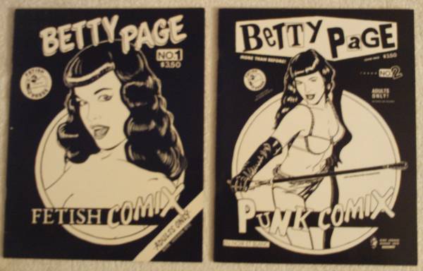 BETTY PAGE Comix 1 amp 2 DIRK VERMIN Bad Ink SIGNEDd