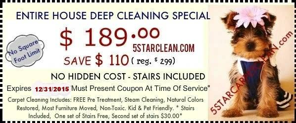 Big Savings CARPET CLEANING, HOUSE CLEANING amp AREA RUGS CLEANING (5STARCLEAN. COM COUPONS)