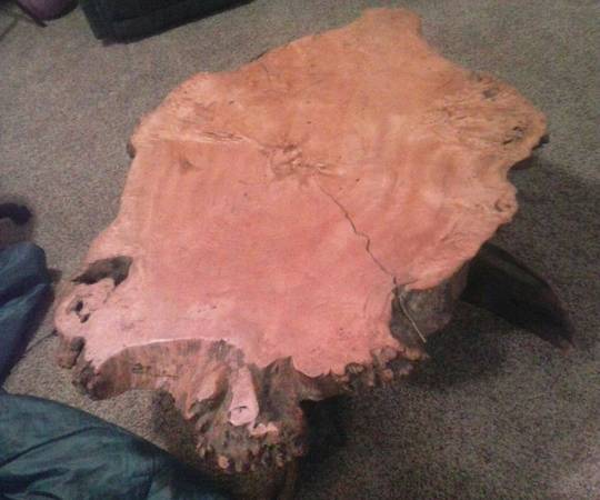 Bighorne Root pedestal coffee table
