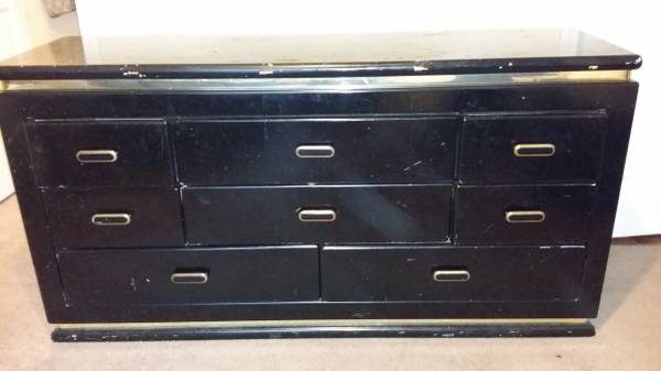 Black 9 Drawer Dresser