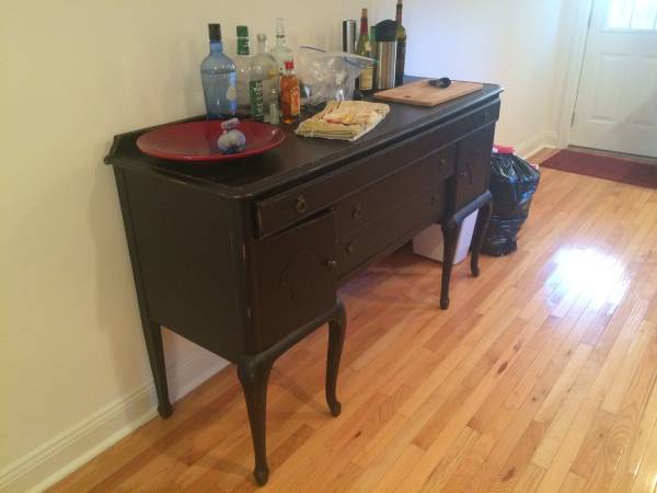 Black Buffet Table