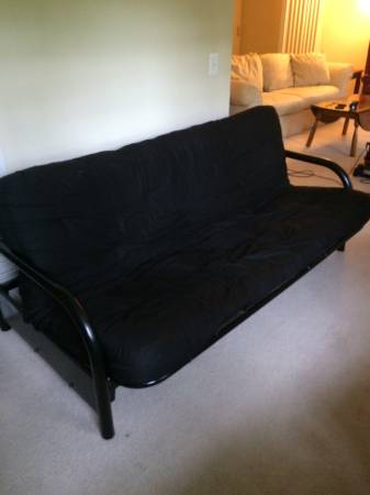 Black futon. Good condition