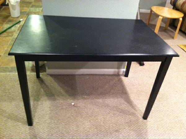 Black Wood Dining Kitchen Table