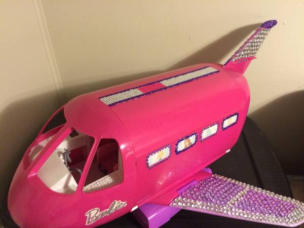 Blinged out Barbie Airplane Sparkly