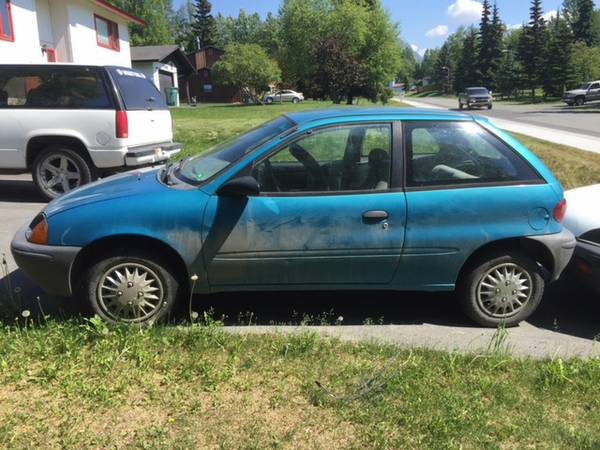 Blue 97 Geo Metro Hatchback for sale