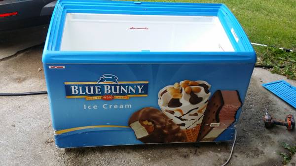 Blue bunny ice cream freezer (Darien)