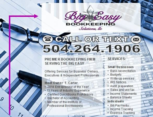Bookkeepers Ready to Work for You (Metairie, LA)