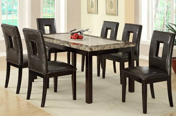 BRAND NEW 7pc CONTEMPORARY DINING ROOM SET