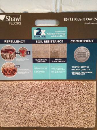 BRAND NEW SHAW CARPET INSTALLED WITH NEW 6lb PAD 250.00