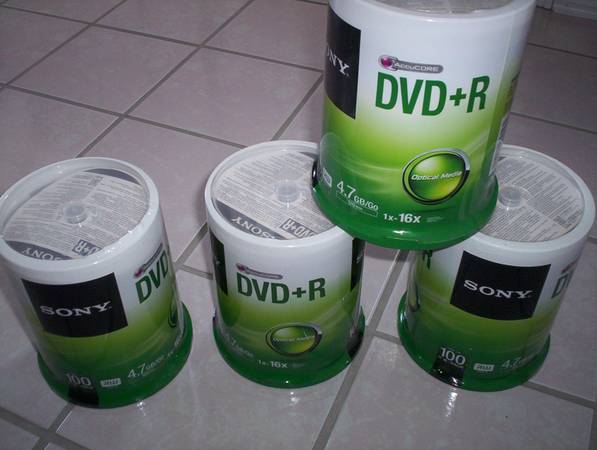 Brand New SONY 4.7GB 16X DVDR 100 Packs Spindle Disc Model 100dpr47sp